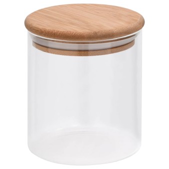 6 db üvegedény bambuszfedéllel 600 ml