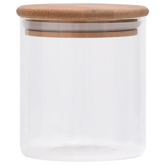 6 db üvegedény bambuszfedéllel 600 ml