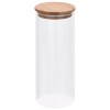 6 db üvegedény bambuszfedéllel 1000 ml
