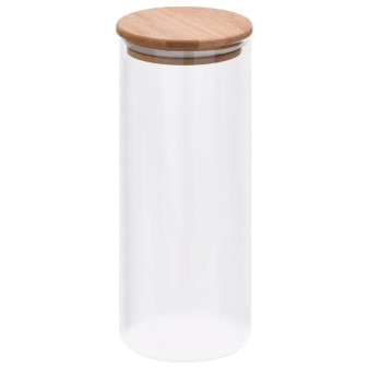 6 db üvegedény bambuszfedéllel 1000 ml
