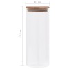 6 db üvegedény bambuszfedéllel 1000 ml