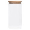 4 db üvegedény bambuszfedéllel 1200 ml