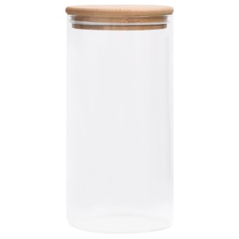 4 db üvegedény bambuszfedéllel 1200 ml