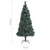 Zöld pet műkarácsonyfa állvánnyal 240 cm