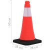 10 db nehéz talapzatú fényvisszaverő közlekedési bója 50 cm