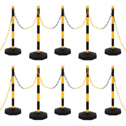 Lánctartóoszlop-szett 10 m-es műanyag lánccal