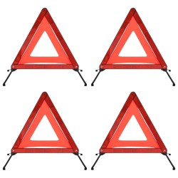 Közlekedési figyelmeztető háromszög 4 db piros 56,5x36,5x44,5cm