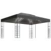 Antracitszürke pavilon led fényfüzérrel 3 x 4 m