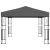 Antracitszürke szövet pavilon led fényfüzérrel 3 x 3 m