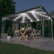 Antracitszürke pavilon led fényfüzérrel 400 x 300 cm Antracitszürke pavilon led fényfüzérrel 400 x 300 cm
