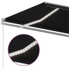 Antracitszürke kézzel kihúzható led-es napellenző 450 x 300 cm