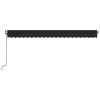 Antracitszürke szélérzékelős és led-es napellenző 500 x 350 cm