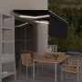 Szürke szélérzékelős, led-es napellenző redőnnyel 3x2,5 m