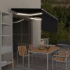 Szürke redőnyös, led-es, szélérzékelős napellenző 3,5x2,5 m