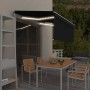 Szürke redőnyös, led-es, szélérzékelős napellenző 3,5x2,5 m
