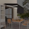 Szürke redőnyös, led-es, szélérzékelős napellenző 3,5x2,5 m