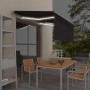 Szürke redőnyös, led-es, szélérzékelős napellenző 3,5x2,5 m