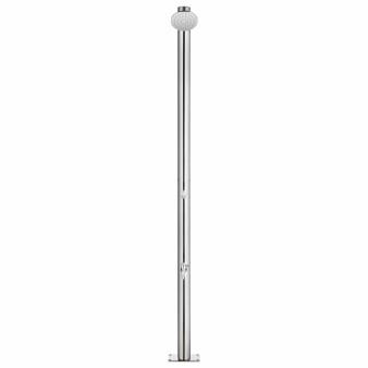 Rozsdamentes acél kerti zuhany barna aljjal 220 cm