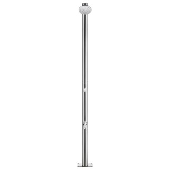 Rozsdamentes acél kerti zuhany szürke aljjal 220 cm