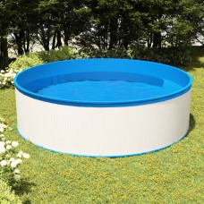Fehér merülőmedence szkimmerrel és szivattyúval 350 x 90 cm