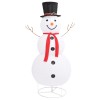 Dekoratív luxus szövet karácsonyi led-es hóember figura 180 cm
