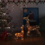 160 led-es színes akril karácsonyi rénszarvascsalád