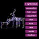 3 darabos rénszarvasos karácsonyi díszvilágítás 229 led-del