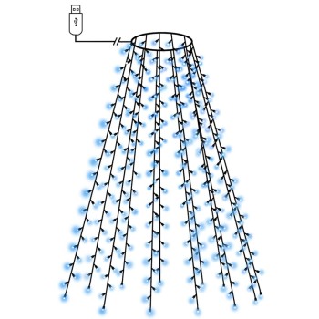 150 led-es kék karácsonyi fényháló 150 cm