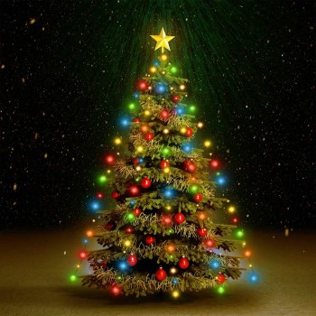 150 led-es színes karácsonyi fényháló 150 cm