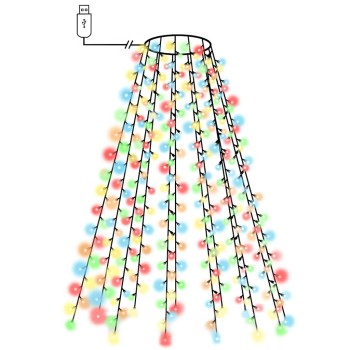 180 led-es színes karácsonyi fényháló 180 cm