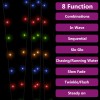 5 db 5x200 led-es színes bel-/kültéri napelemes fényfüzér