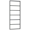 Fekete esg üveg és alumínium tolóajtó 76 x 205 cm