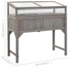 Tömör fenyőfa magaságyás melegházzal 110 x 54 x 120 cm