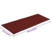 15 db öntapadós lépcsőszőnyeg 60 x 25 cm bordói piros téglalap alakú