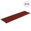 15 db öntapadós lépcsőszőnyeg 76 x 20 cm bordói téglalap alakú