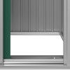 Zöld horganyzott acél kerti fészer 126x97,5x177 cm