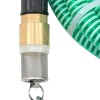 Zöld pvc szívótömlő sárgaréz csatlakozókkal 1,1" 4 m