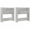 2 db betonszürke fali cipősszekrény 60 x 18 x 60 cm