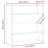 2 db betonszürke fali cipősszekrény 60 x 18 x 60 cm