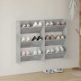 2 db betonszürke fali cipősszekrény 60 x 18 x 90 cm