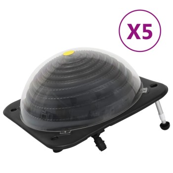 5 db hdpe és alumínium napelemes medencefűtő 75 x 75 x 36 cm