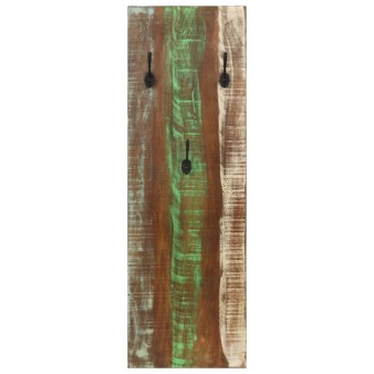 2 db tömör újrahasznosított fa fali fogas 36 x 3 x 110 cm