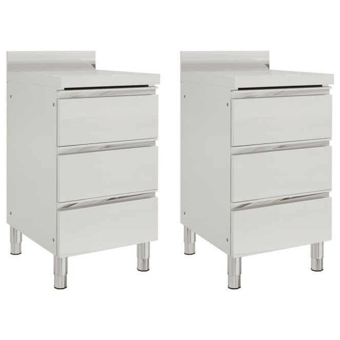 2 db 3 fiókos kereskedelmi konyhaszekrény 50x60x96 cm 2 db 3 fiókos kereskedelmi konyhaszekrény 50x60x96 cm