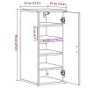 2 db fekete forgácslap cipősszekrény 32 x 35 x 70 cm