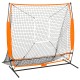 Fekete multisport/baseball gyakorlóháló 174 x 76 x 158,5 cm