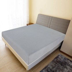 2 db szürke pamutdzsörzé gumis lepedő 180x200 cm