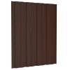 Tetőpanel 12 pcs barna 60 x 45 cm horganyzott acél