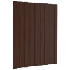 Tetőpanel 12 pcs barna 60 x 45 cm horganyzott acél