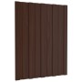 Tetőpanel 12 pcs barna 60 x 45 cm horganyzott acél