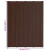 Tetőpanel 12 pcs barna 60 x 45 cm horganyzott acél